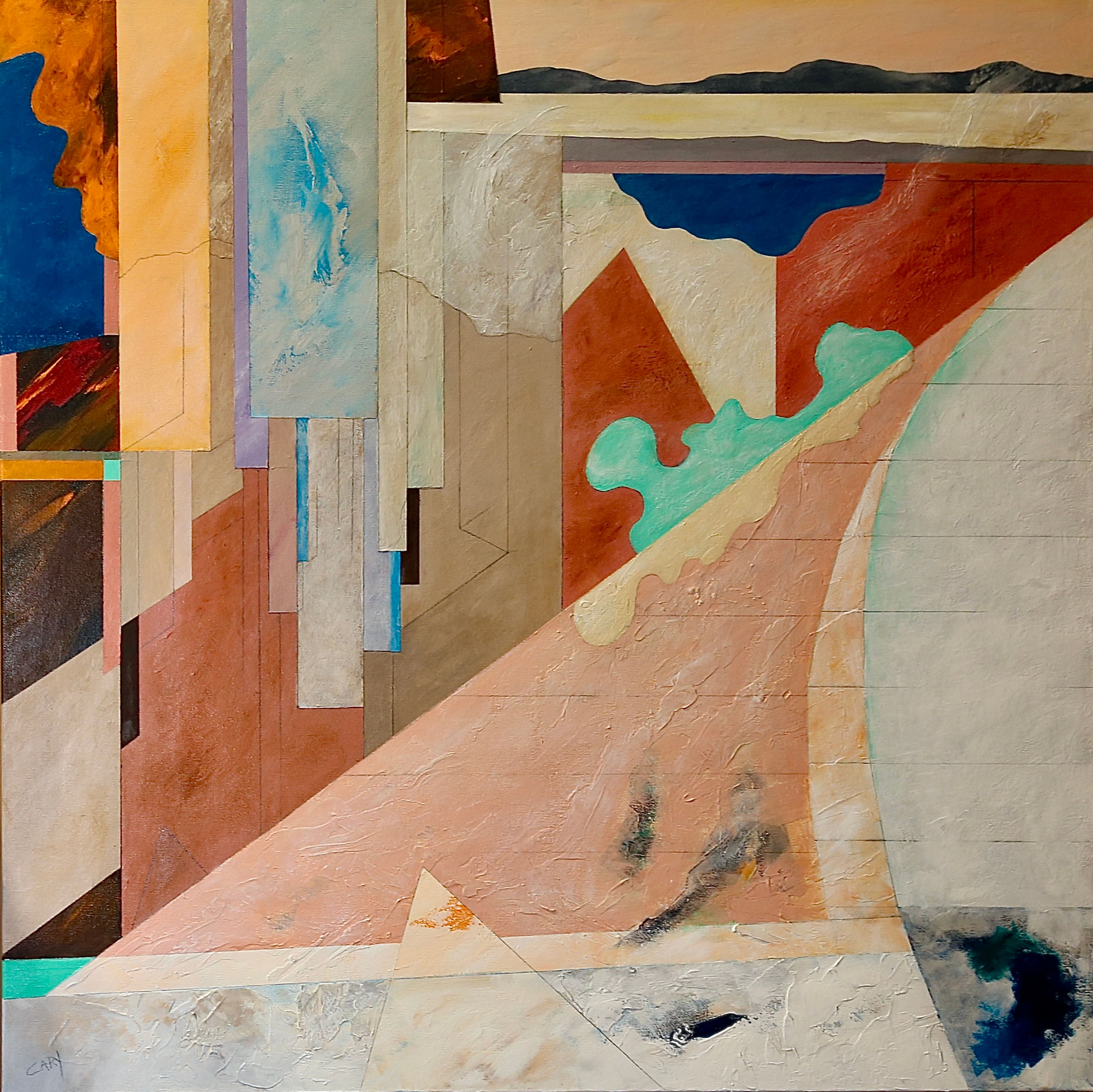 Gregory Cary Catskill Mountain Landscapes #2 Acrylic & Pencil on Canvas