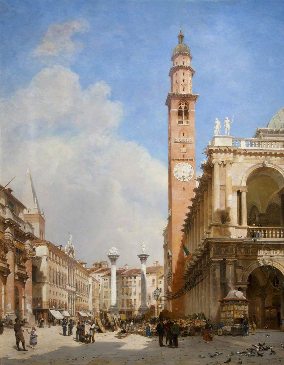 Antonietta Brandeis - The Market Place, Vicenza (1881)