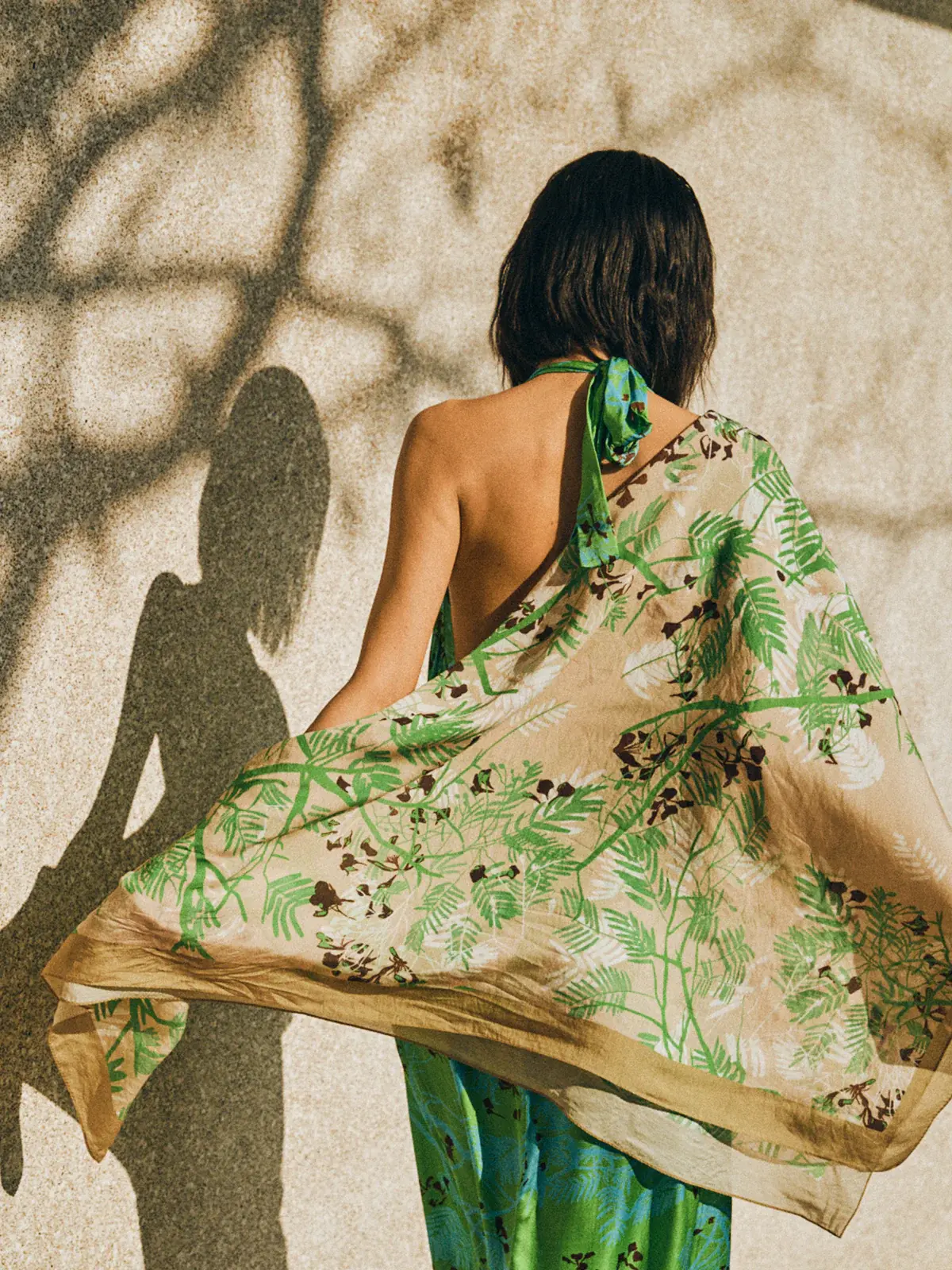 Sarong Wrap - Khaki & Green