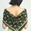 Thumbnail: Retro Polka Silk Bandana Scarf - Matcha