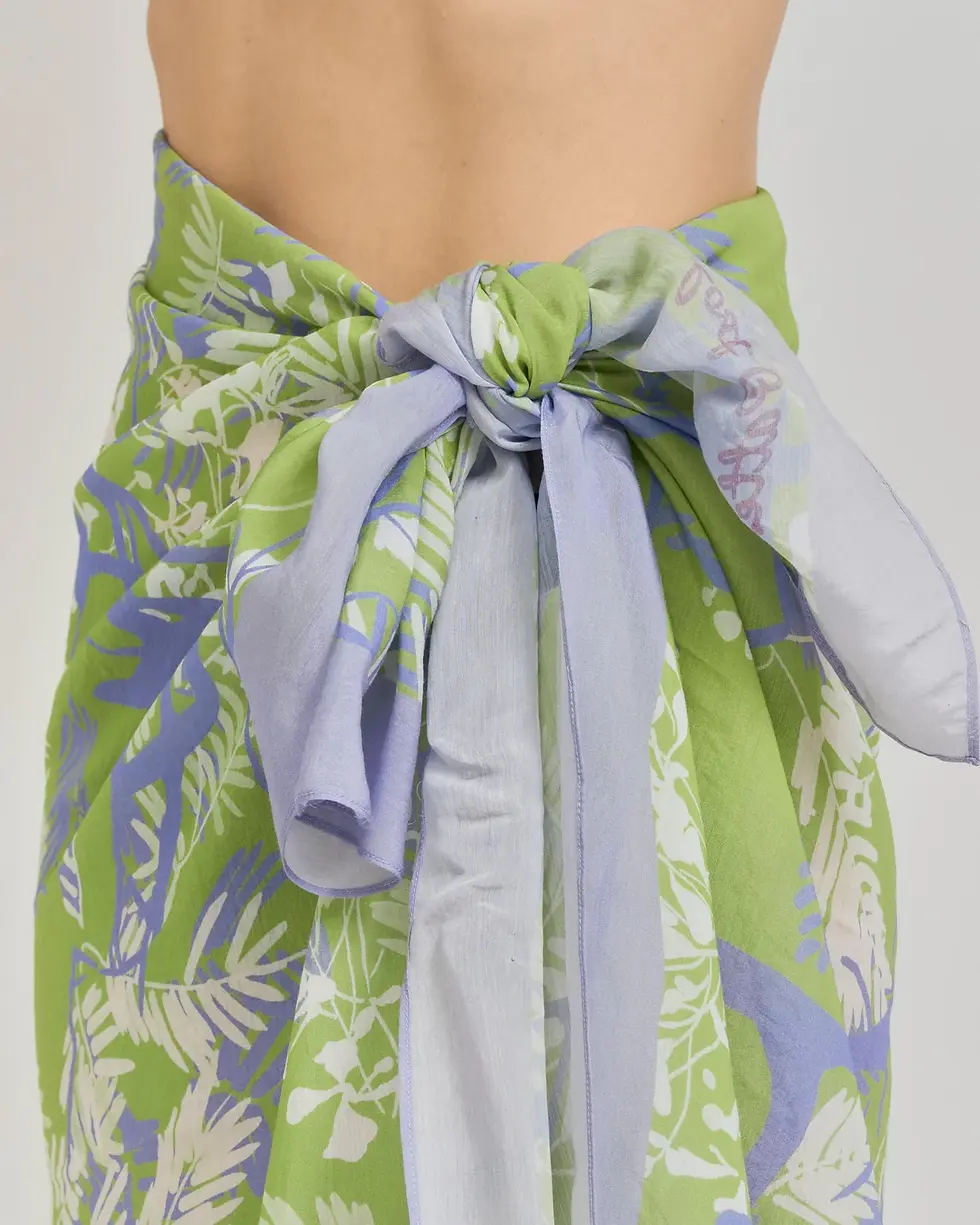 Thumbnail: Sarong Wrap - Purple & Green