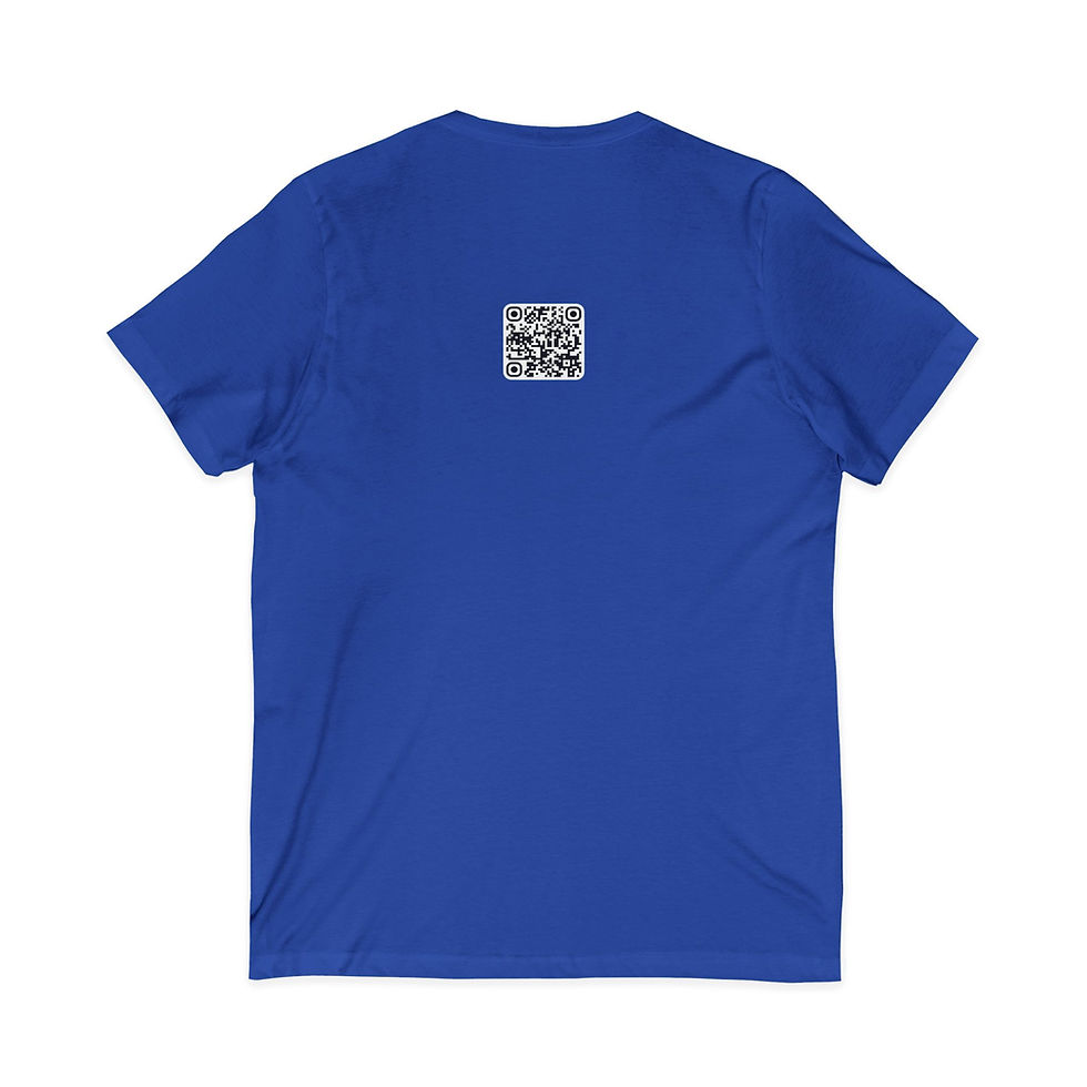 Thumbnail: Adults: I Wear Blue for Autism Awareness Dino Knight V Neck Unisex T Shirt