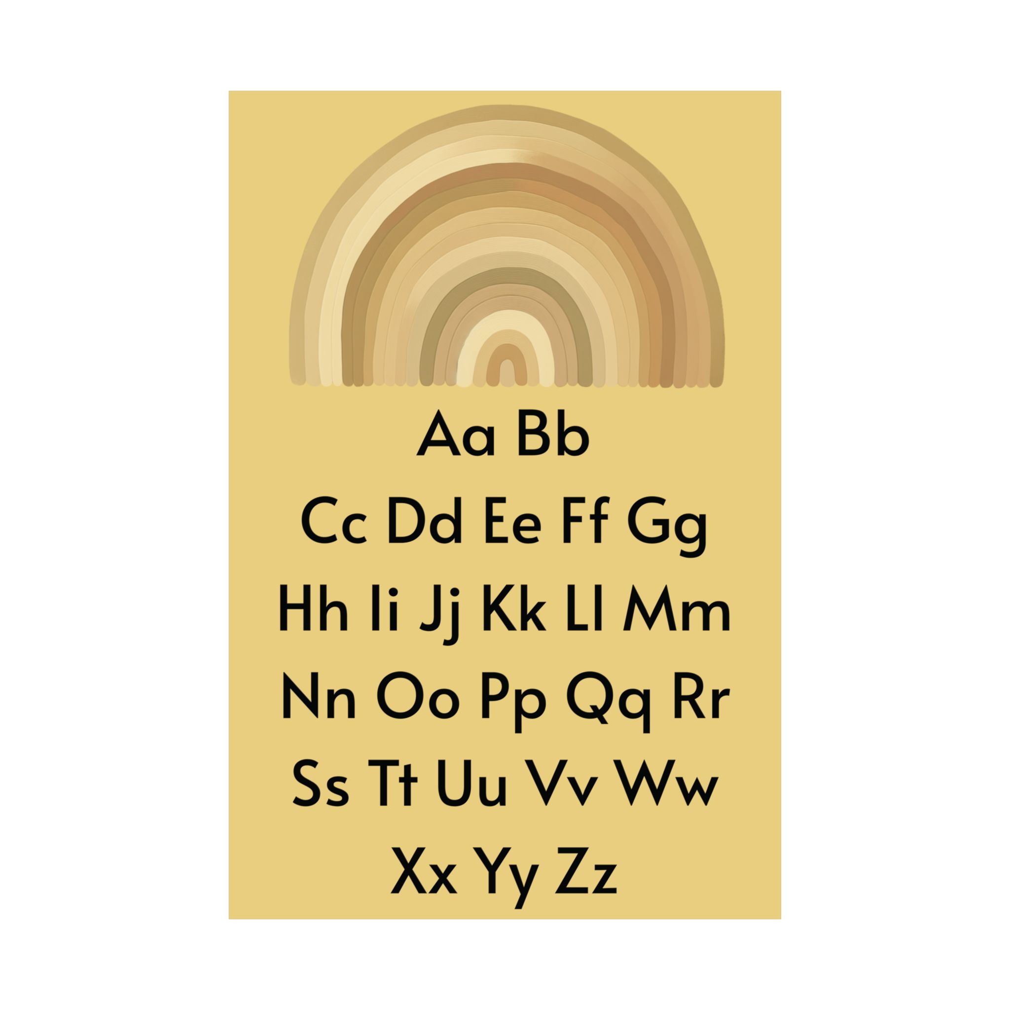 Boho Minimalist Alphabet Poster, Homeschool Poster, Playroom Poster