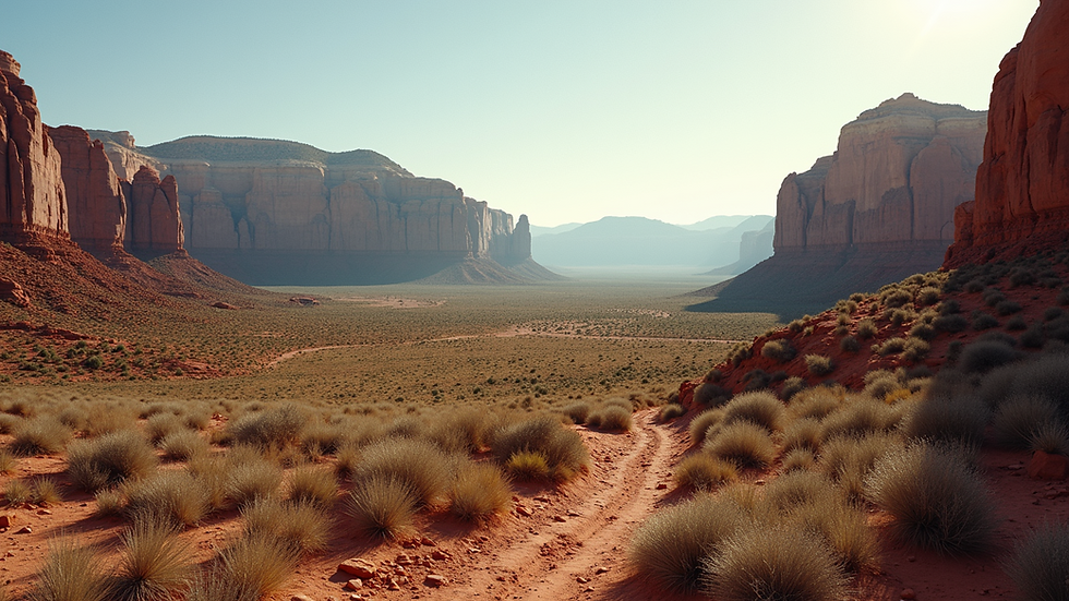 High angle view of Red Rock State Park landscape