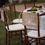 Thumbnail: Wedding ceremony chairs with burlap 'Mrs.' signs