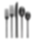 Black matte flatware set