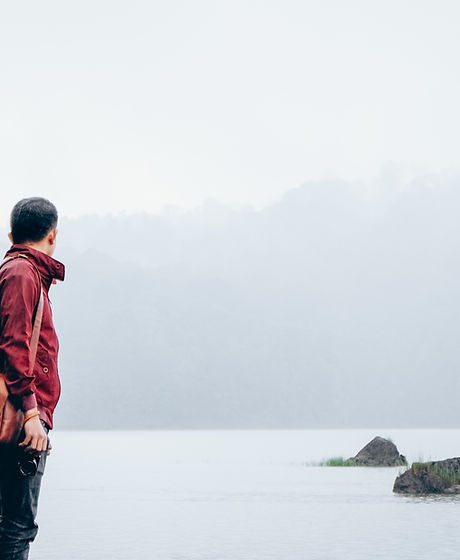 Man in Brown Leather Jacket
