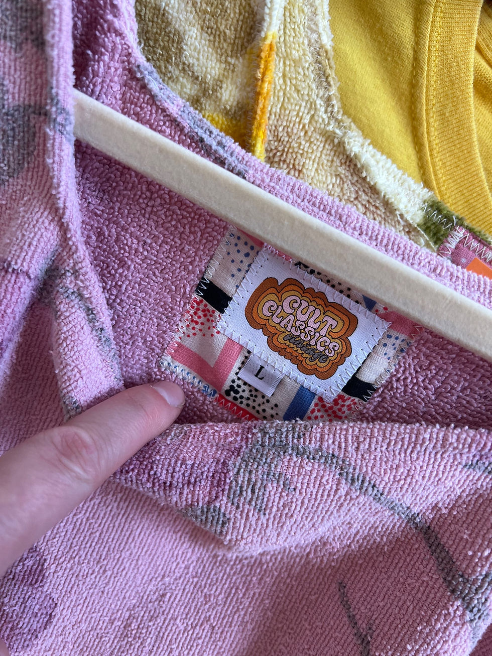Thumbnail: Terrycloth Towel Top - Pink  Flowers