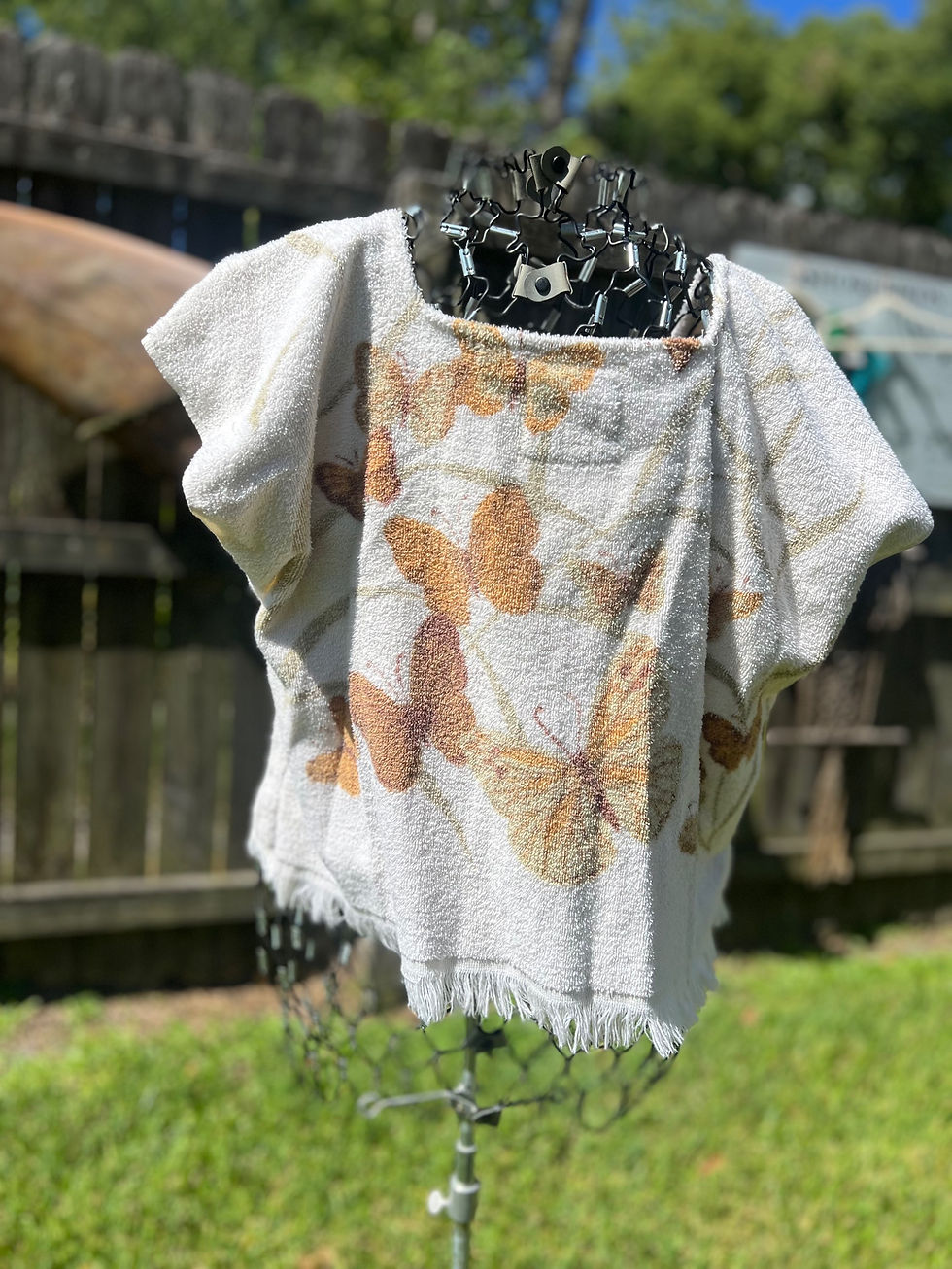 Thumbnail: Terrycloth Towel Top - 70s Butterfly