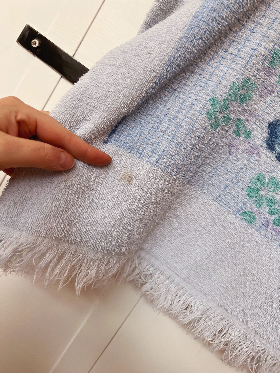 Thumbnail: Terrycloth Towel Top - Blue Butterfly