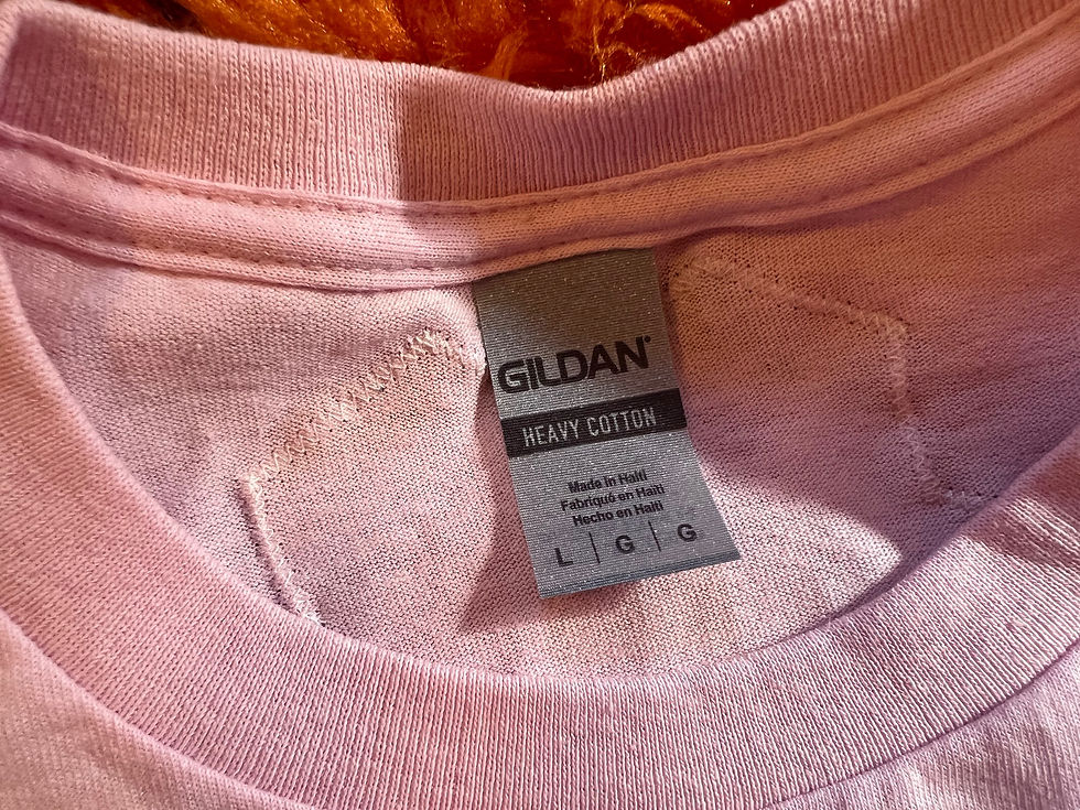 Thumbnail: Quilt Block T-shirt - Baby Pink