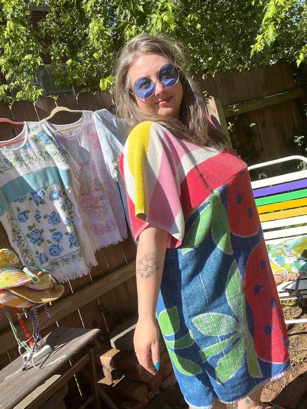 Thumbnail: Terrycloth Dress - Strawberries and Stripes