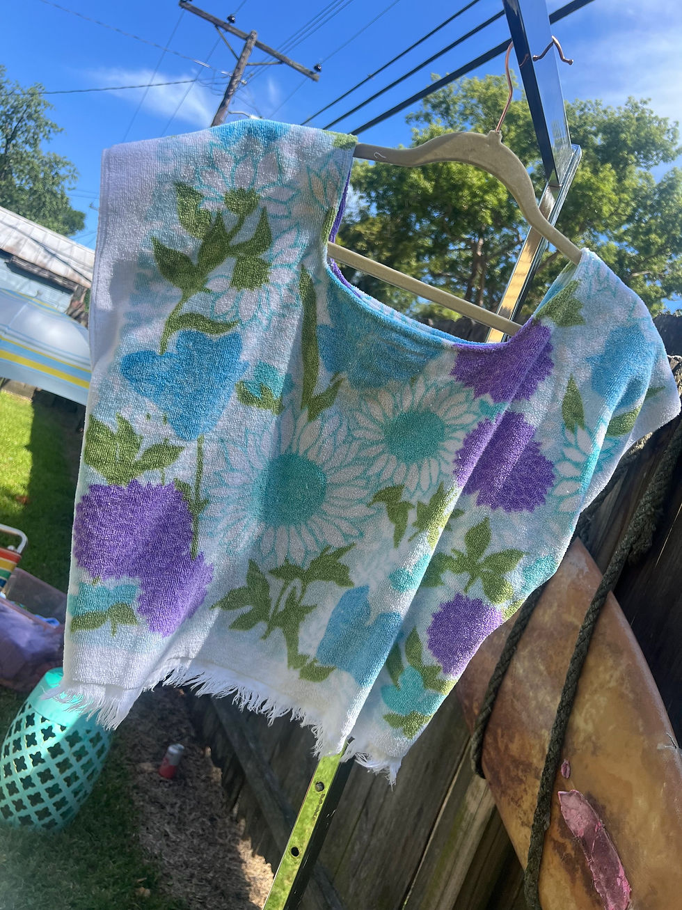 Thumbnail: Terrycloth Towel Top - Flower Power