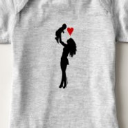 Mother Playing with Baby Bodysuit by Images_Galore
