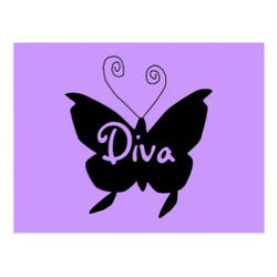 Diva Butterfly Postcard