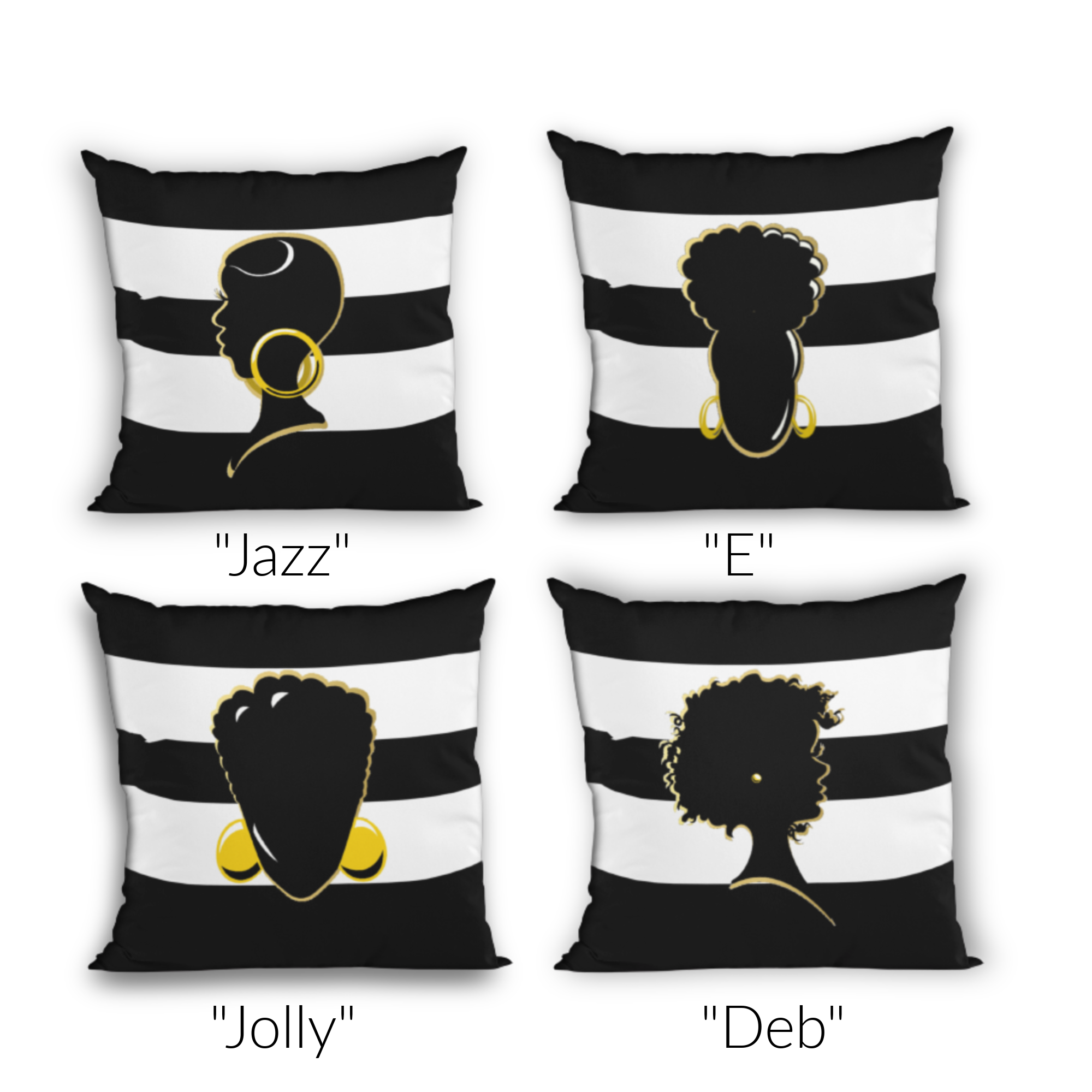 "CURLFRIENDS" Throw Pillow