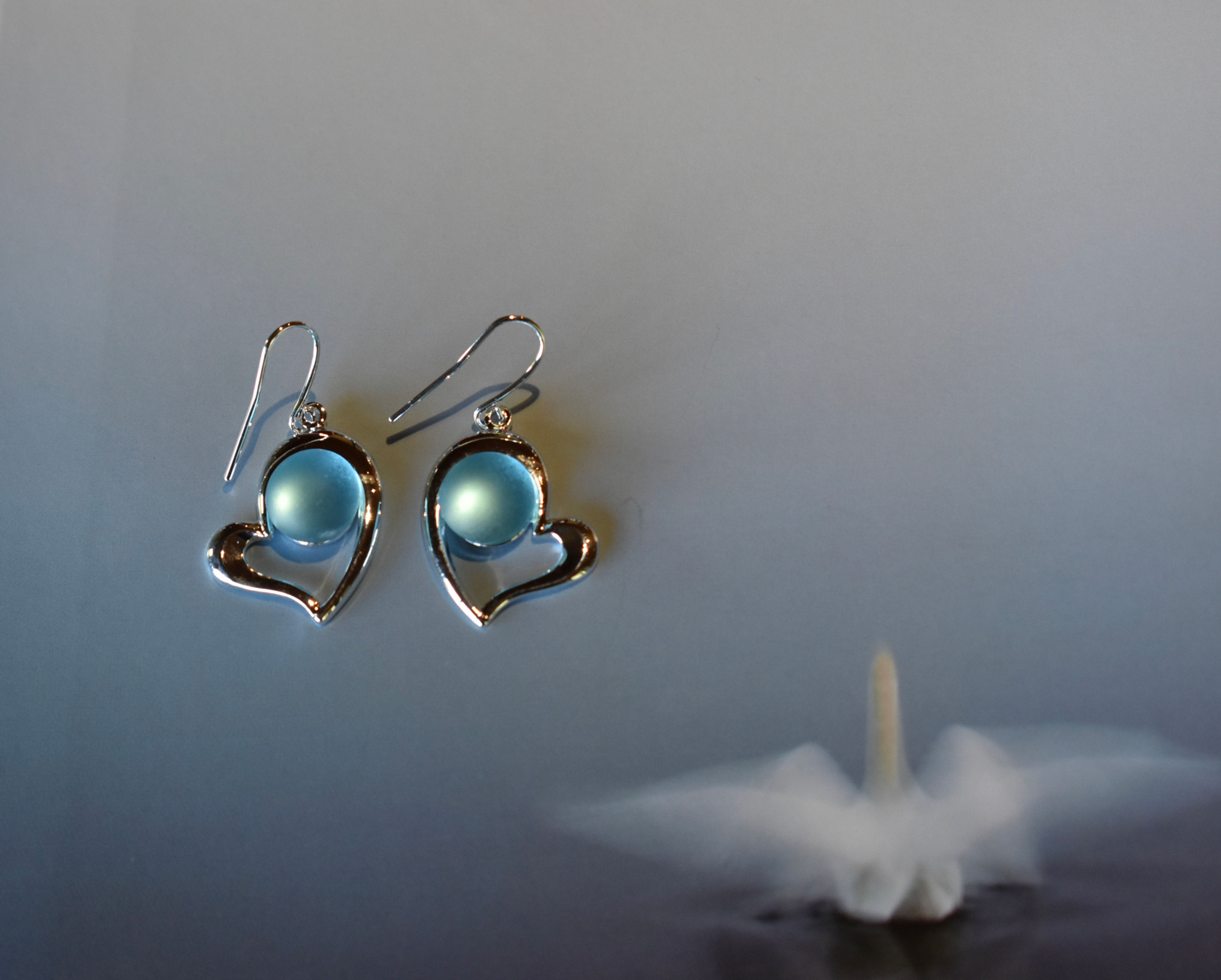 Abstract Heart Earrings - Gin pearls