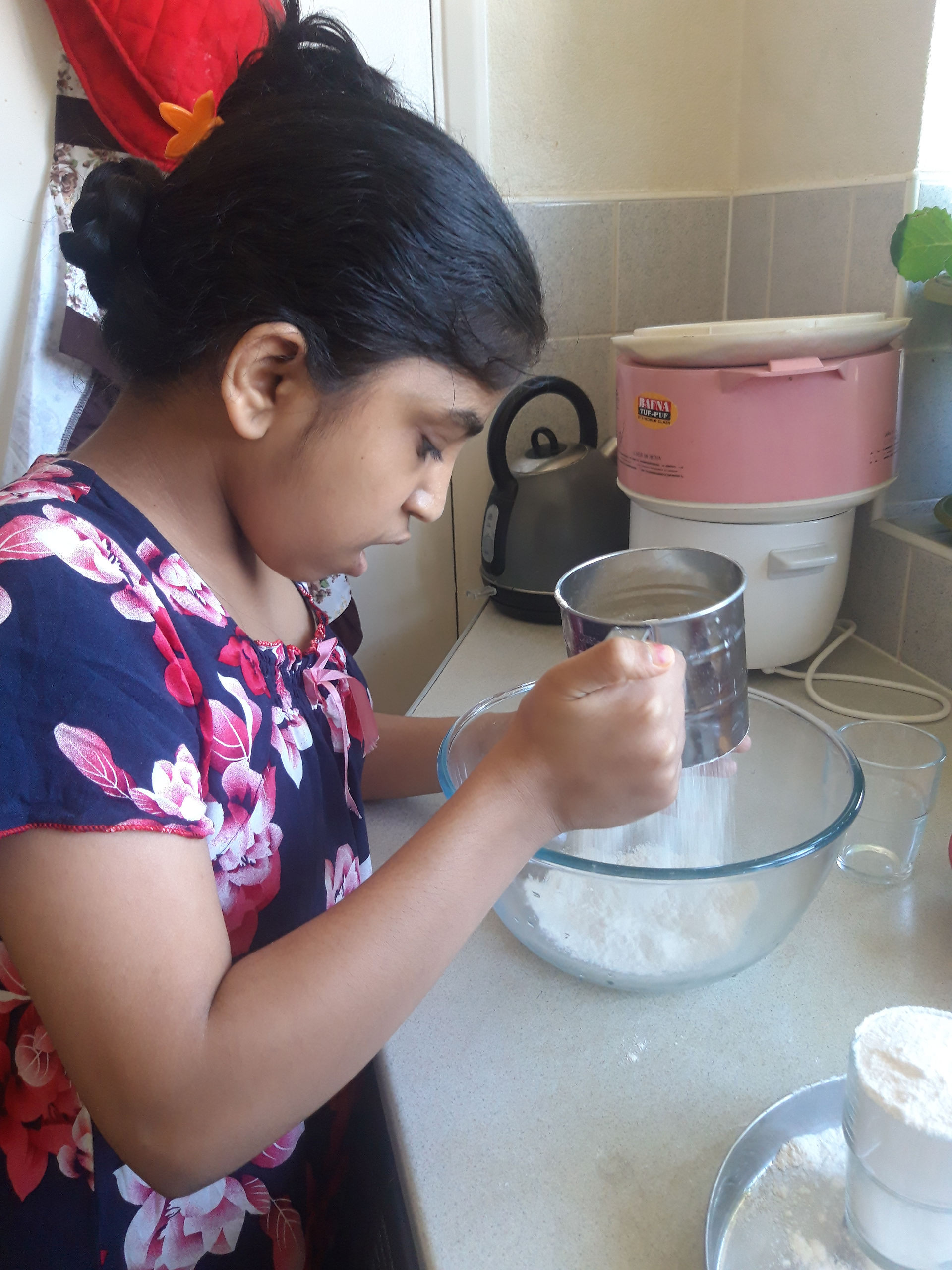 Sharon baking with her mum - third winne