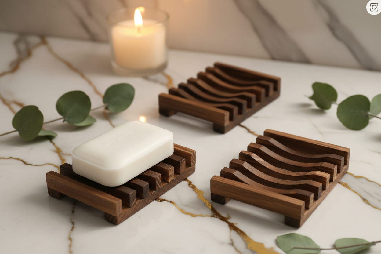Natural Wooden Hand Soap Holder