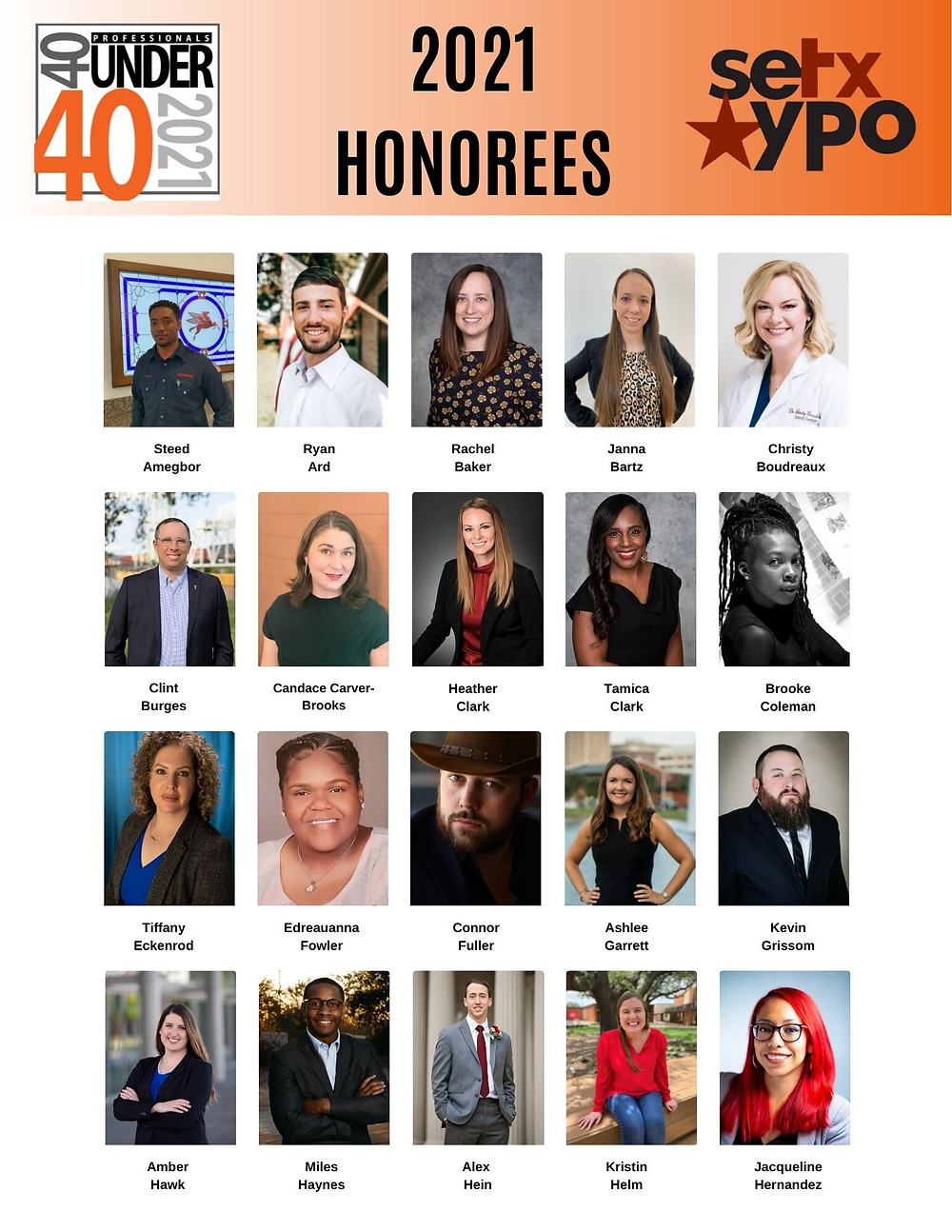 Southeast Texas Young Professionals 40 under 40