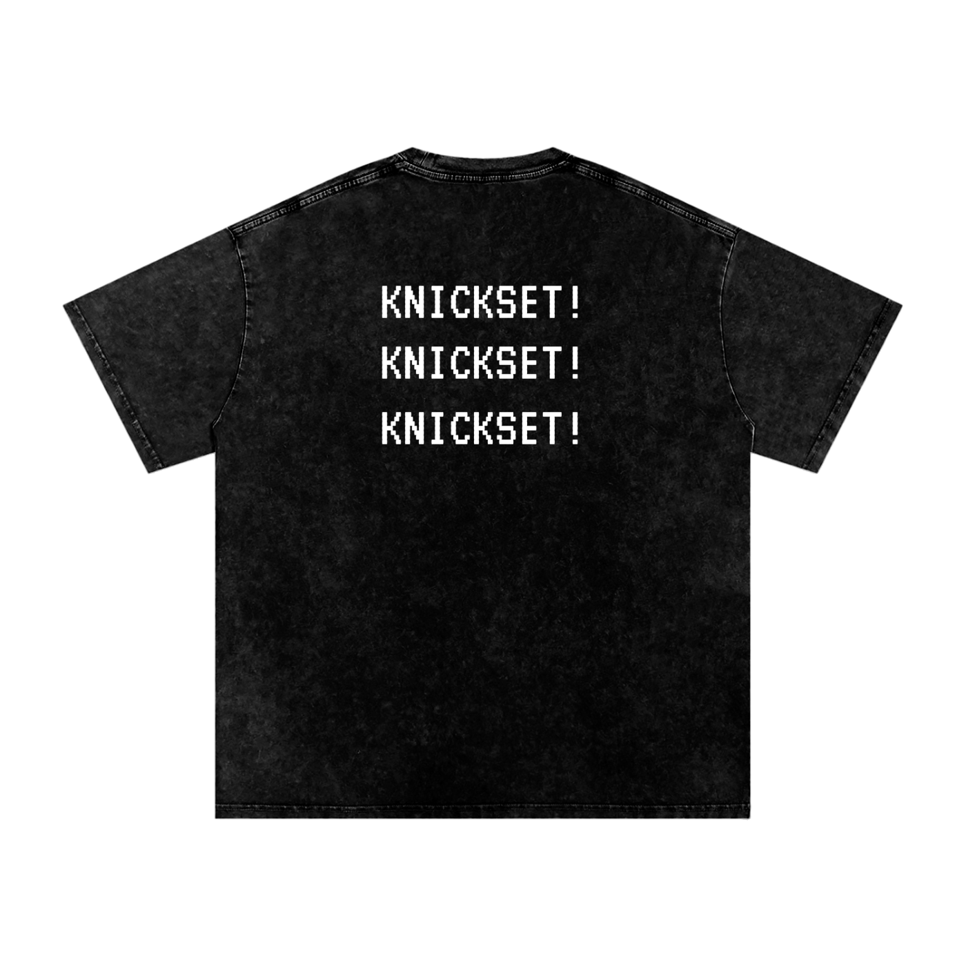 KNICKSET! CHAMPIONSHIP Snow Washed Oversizied T-Shirt - Black