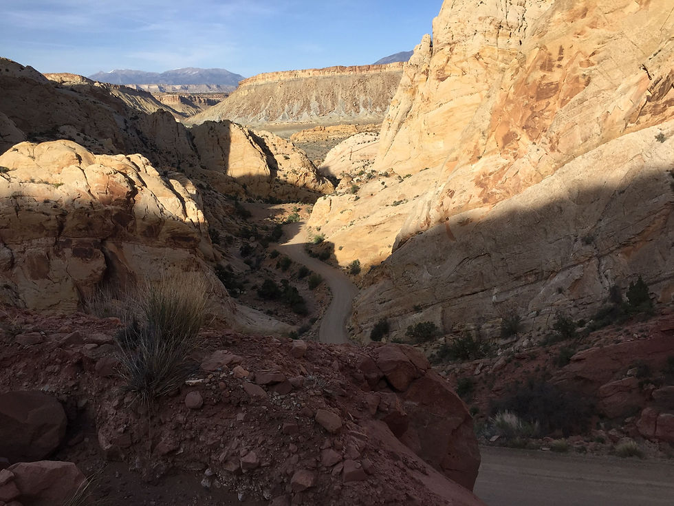 Just of the Nottam Bullfrog Road is the Burr Trail Switchbacks in Capitol Reef National Park, Utah