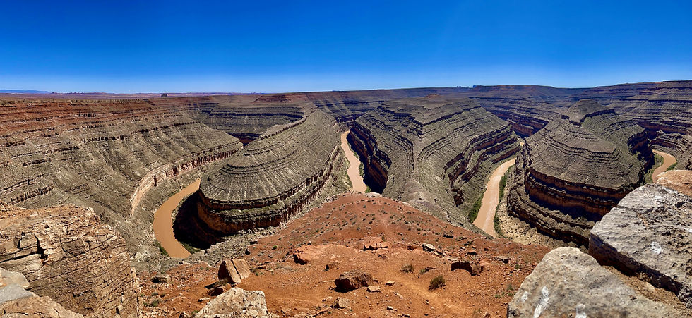 Goosenecks State Park provides a stunning overlook of the San Juan River Goosenecks, near Bluff Utah
