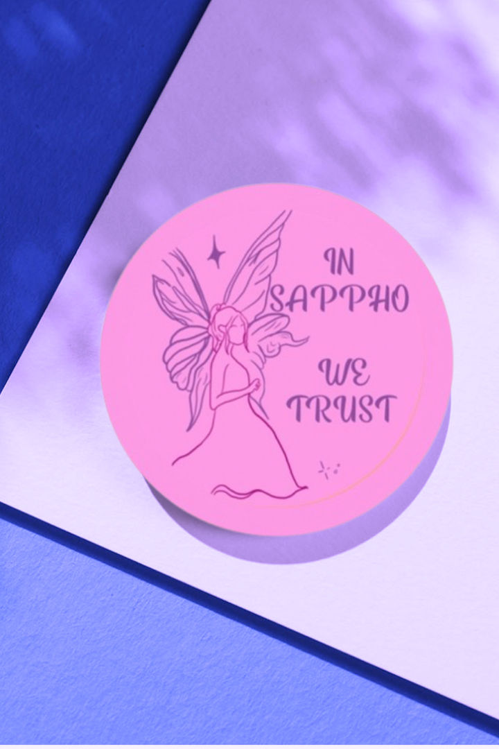 'In Sappho We Trust' Pin-Back Badge