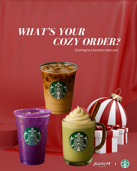 starbucks x jellycat winter advertisement