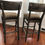 Thumbnail: ETHAN ALLEN Counter Height Stools - Wood Frame and Upholstered Seat - Set of 2