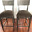 Thumbnail: ETHAN ALLEN Counter Height Stools - Wood Frame and Upholstered Seat - Set of 2