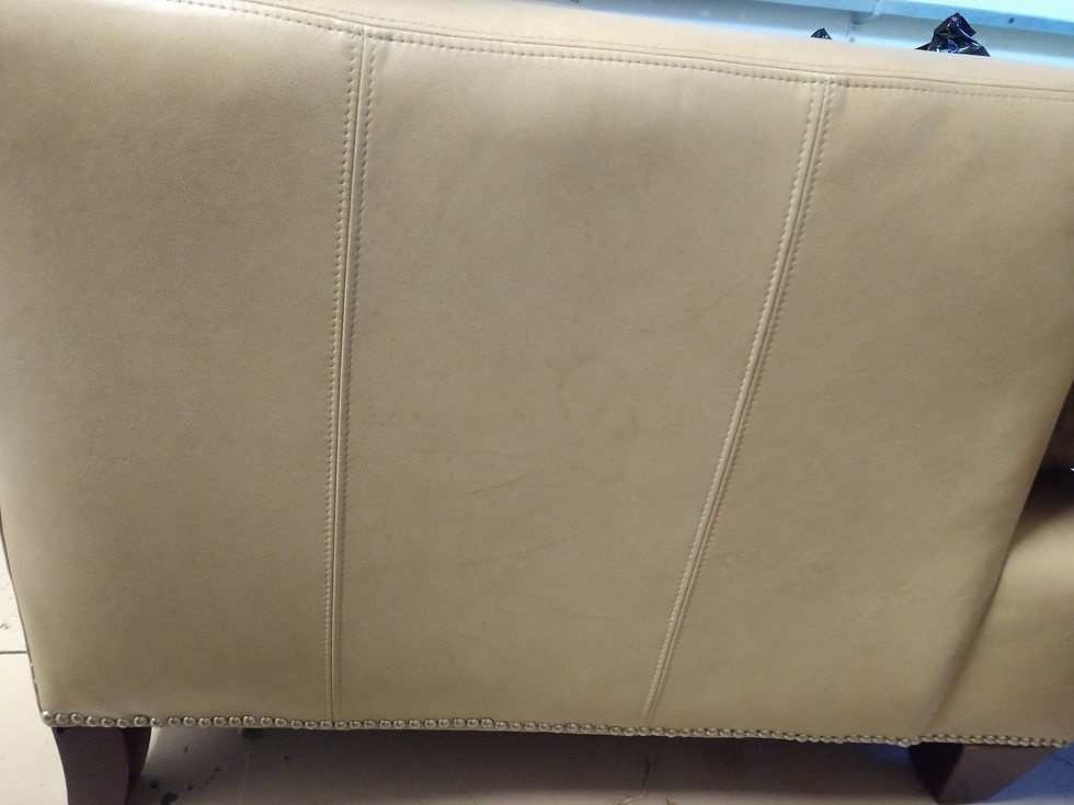 Thumbnail: Norris Furniture - Top Grain Leather Sofa with Nailheads