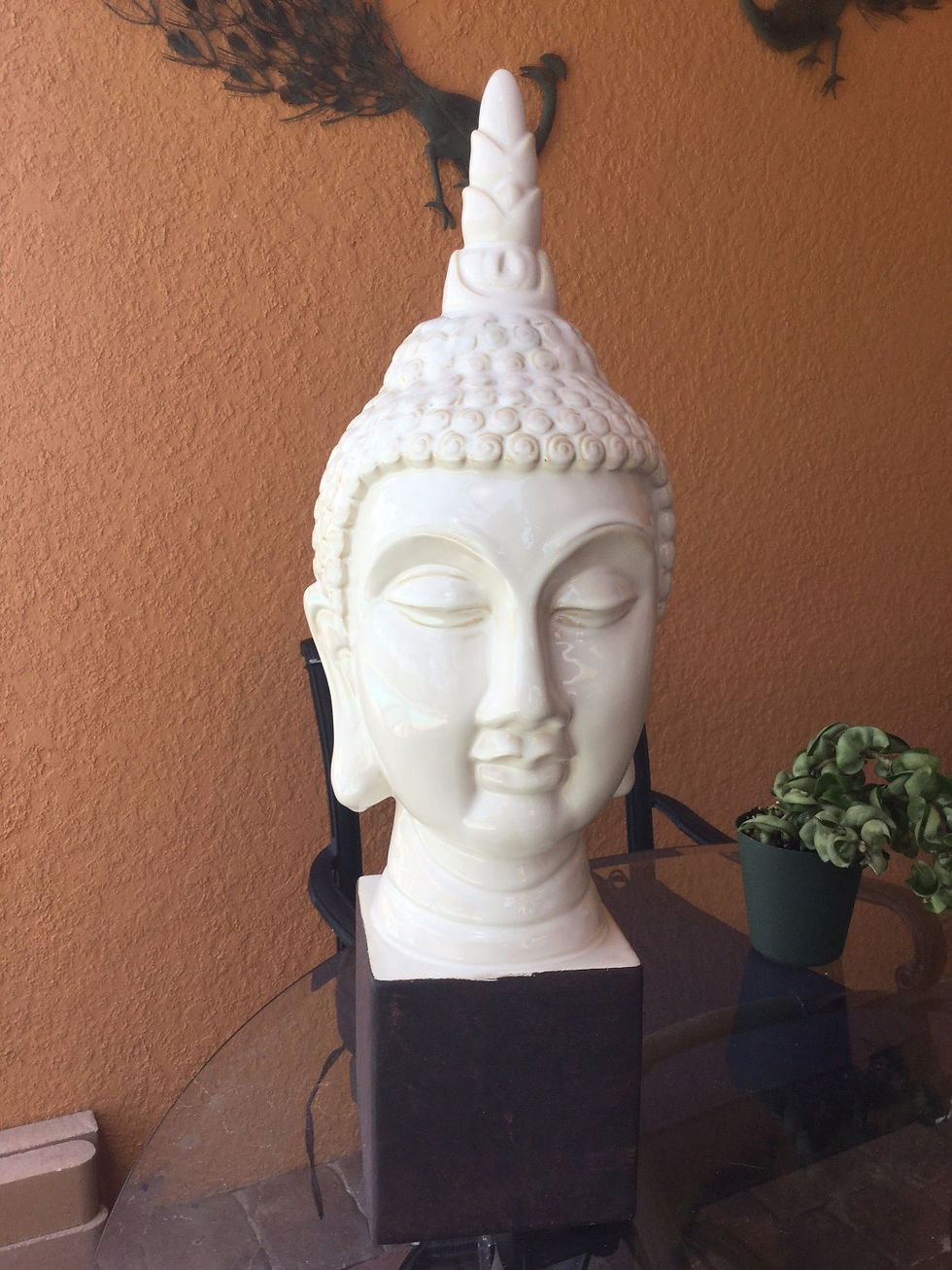 Buddha Statue - White Porcelain