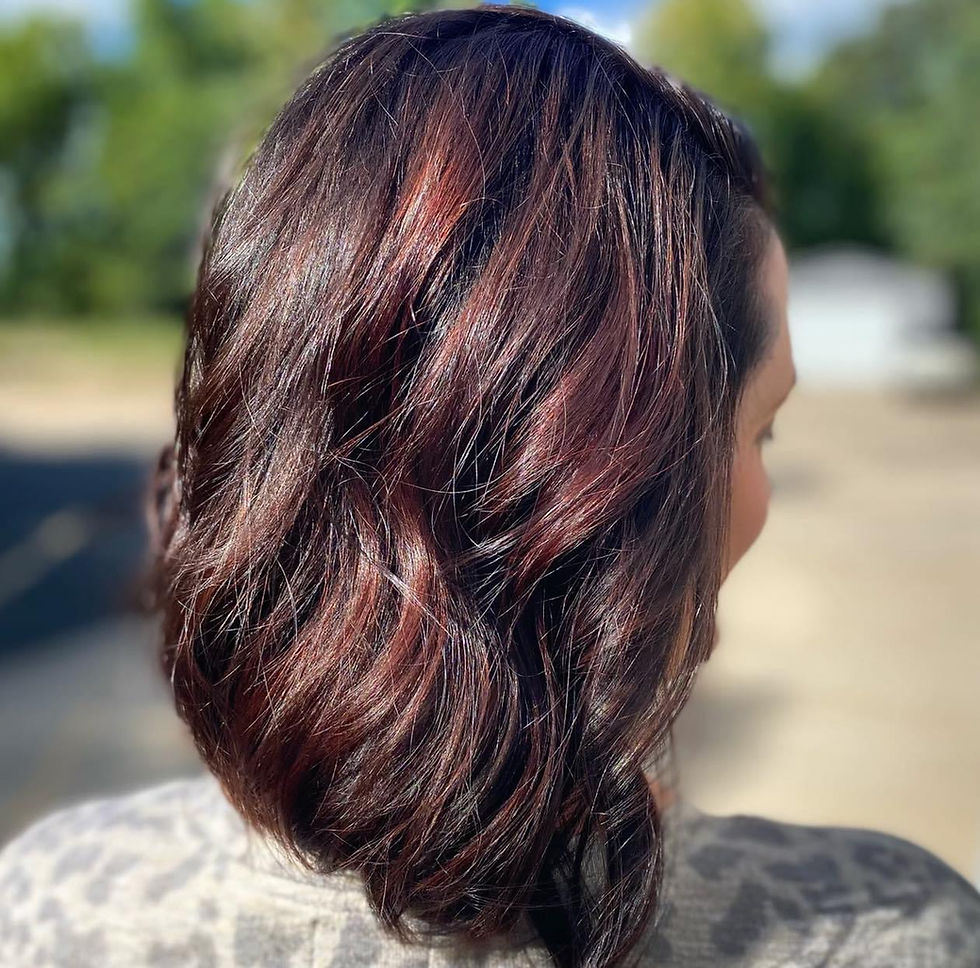 subtle balayage on brown hair