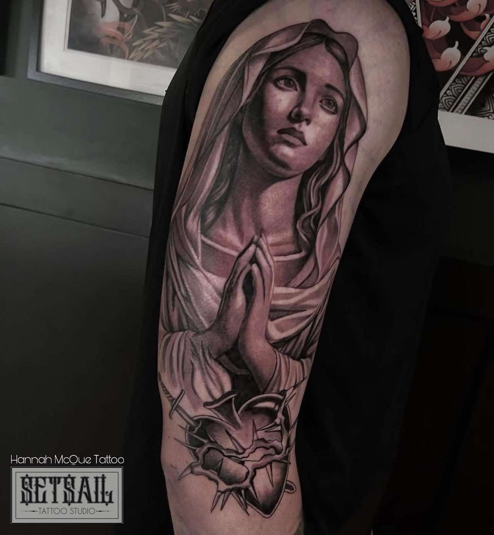 Realism tattoo studio in Irvine Scotland specialising in black and grey work