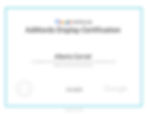 This is the Google Academy for Ads's AdWords Display Certification attained by Alberto Carniel in 2018.