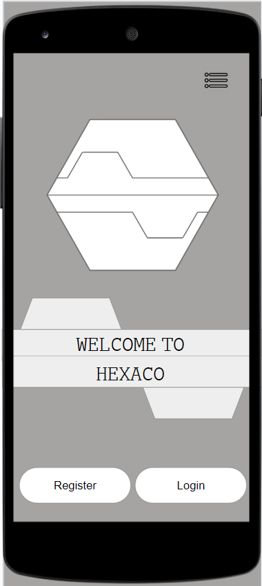 Welcome Page Hexaco App