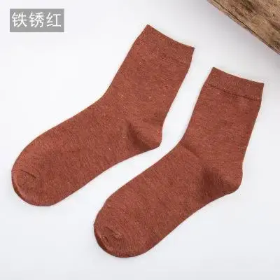 Thumbnail: 5 /10 Pairs Spring Women's Solid  Thin Colourful Bamboo  Socks