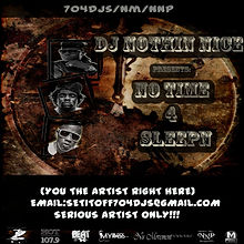 Dj Nothin Nice Cover for No Time For Sleepn Cover from Nothin Nice Designs 
