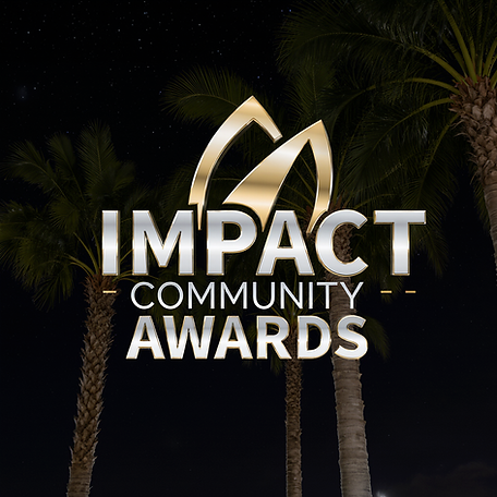 impact_community_awards_logo_with_palm_trees_in_the_background_at_night_wiith_black_backgr