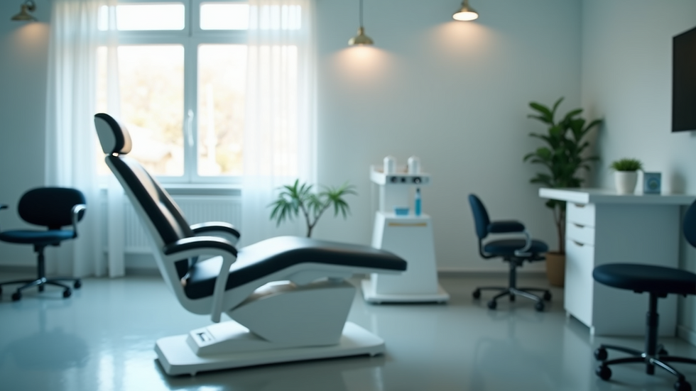 Close-up view of chiropractic equipment in a modern clinic