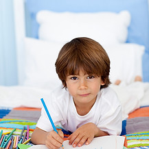 Little Boy Drawing