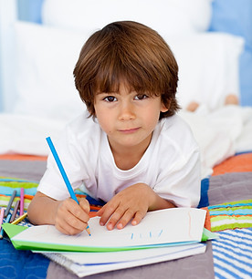Little Boy Drawing