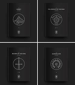 Tolkien Minimalist Book Covers I Created.jfif