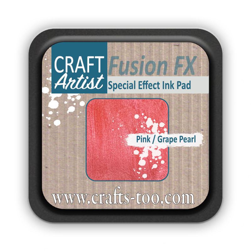 Pink Grape - Pearl Fusion FX Special Effect Ink Pad By Craft Artist  - Craftmania Stock Photo 1