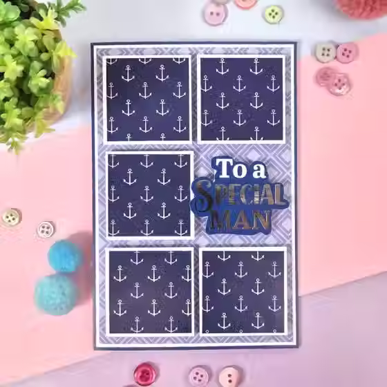 Thumbnail: Blue Tones - Rich Gold -  Mat & Layer Paper Pads By Hunkydory - Craftmania Stock Photo 6