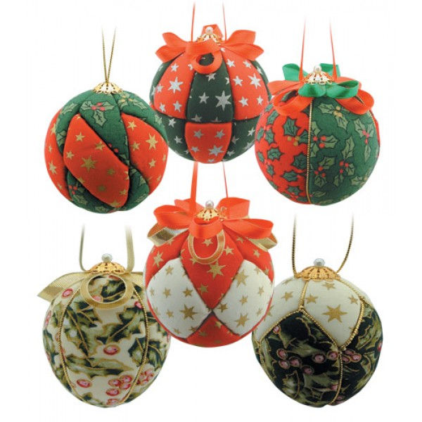 Christmas Fabric Baubles - Sequin Kit By Pinflair - Craftmania Stock Photo