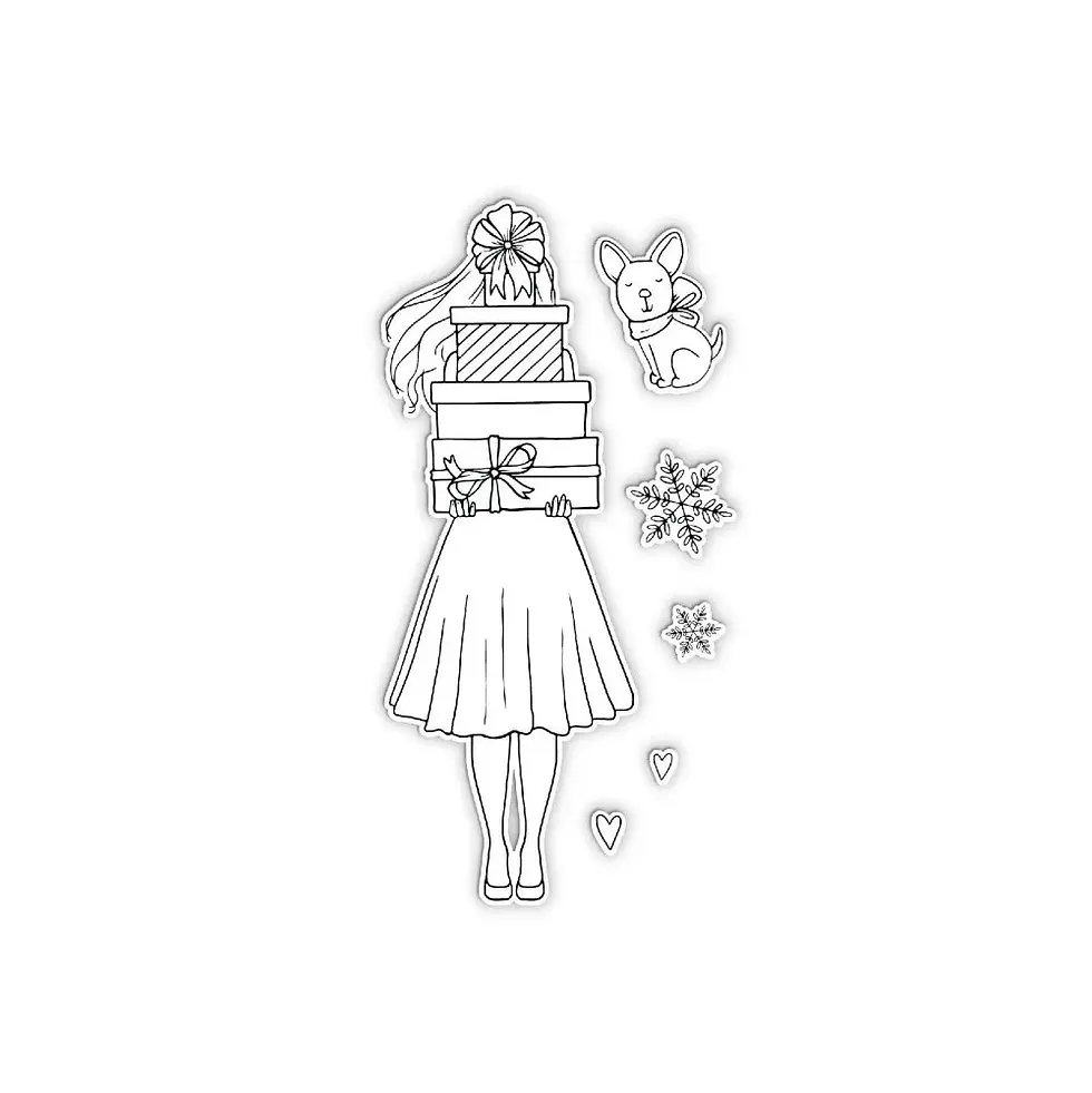 This Girl Loves Christmas - Die & Stamp Set By Chloes Creative Cards - Craftmania Stock Photo 2