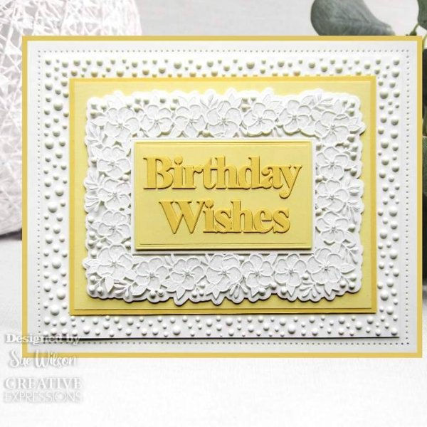 Thumbnail: Floral Rectangle - Craft Die Set By Sue Wilson