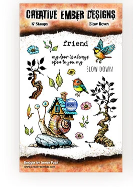 Slow Down - A6 Stamp Set By AALL & Create - Craftmania Stock Photo1